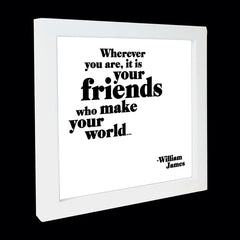 "friends make your world" card