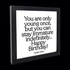 "only young once" card