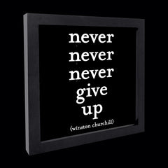 "never give up" card