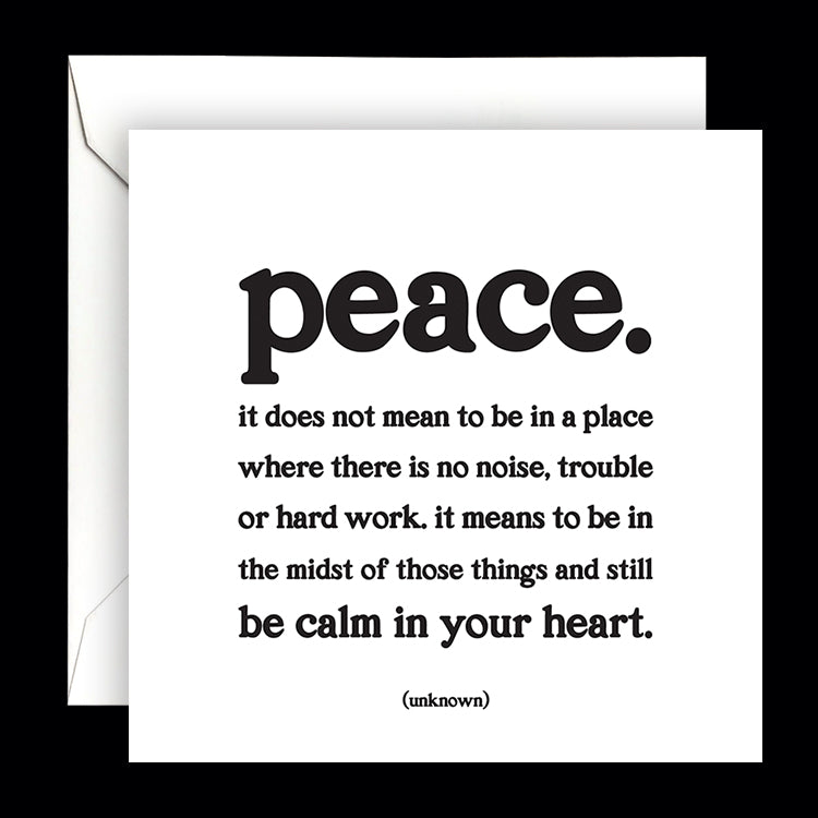 "peace" card