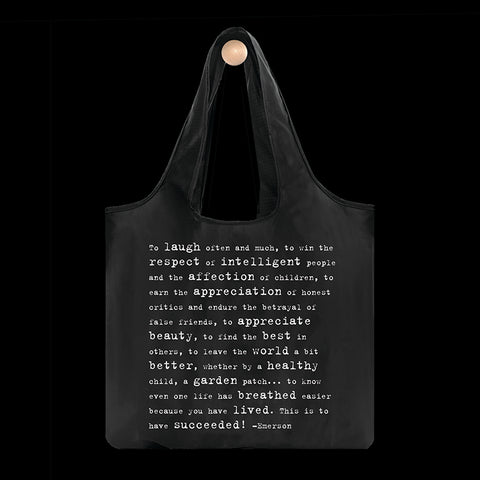 "to laugh often" reusable bag