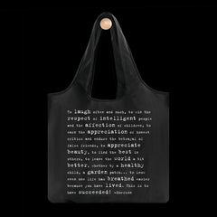 "to laugh often" reusable bag