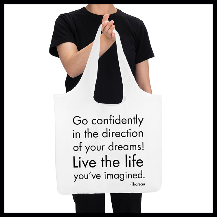 "go confidently" reusable bag