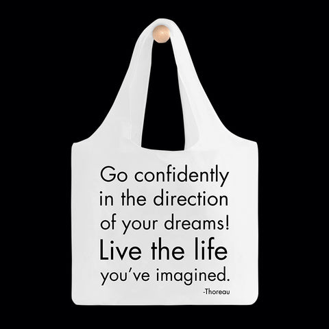 "go confidently" reusable bag