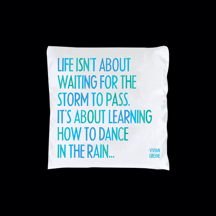 "dance in the rain" reusable bag