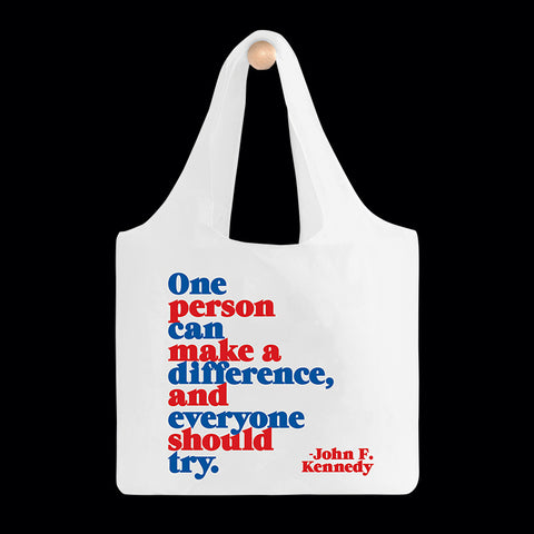 "one person" reusable bag