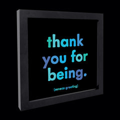 "thank you for being" card