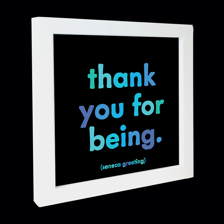 "thank you for being" card