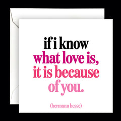 "if i know what love is" card