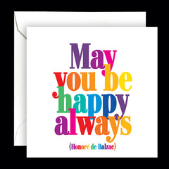 "may you be happy always" card