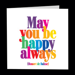 "may you be happy always" card