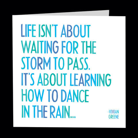 "dance in the rain" card
