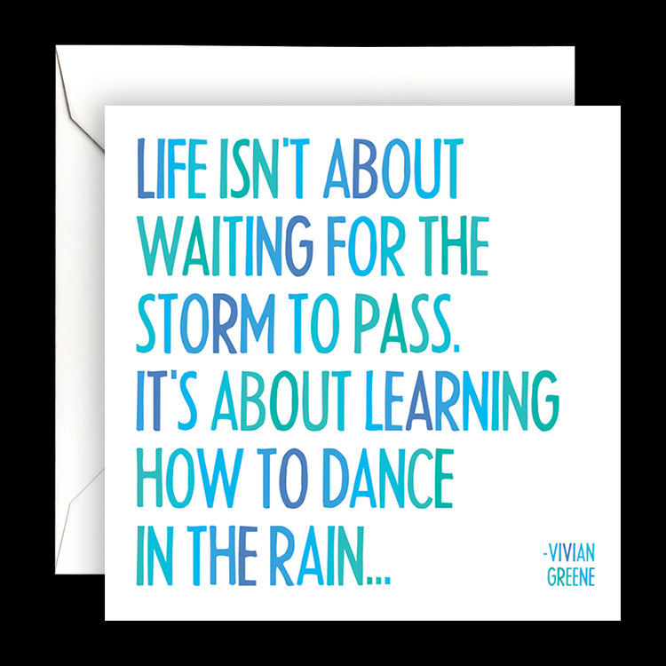 "dance in the rain" card