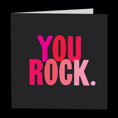 "you rock." card