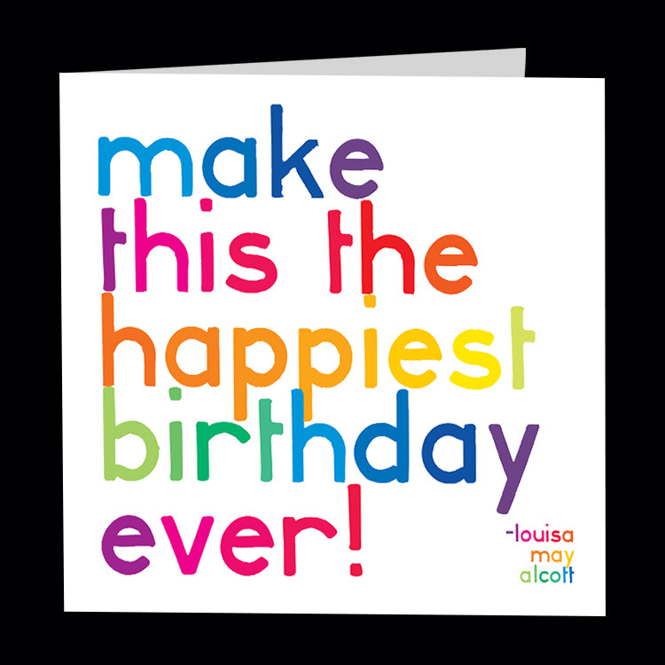 "happiest birthday ever" card