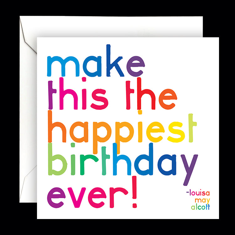 "happiest birthday ever" card