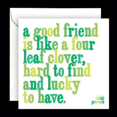 "four leaf clover" card