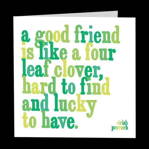 "four leaf clover" card