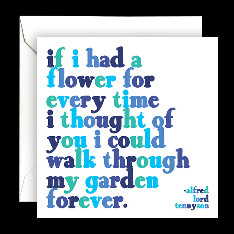 "if i had a flower" card