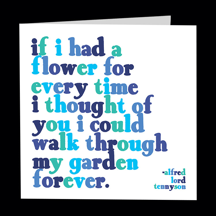 "if i had a flower" card