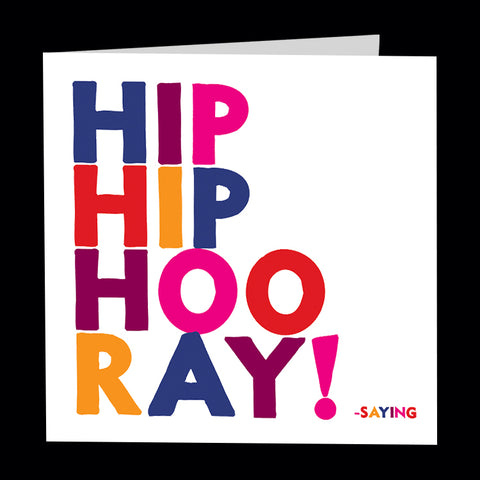 "hip hip hooray!" card