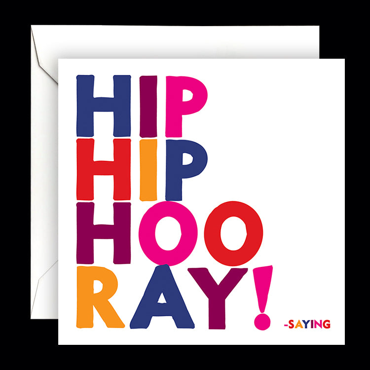 "hip hip hooray!" card