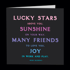 "lucky stars" card