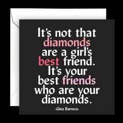 "best friends are diamond" card