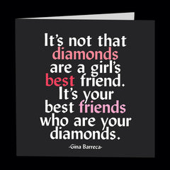 "best friends are diamond" card