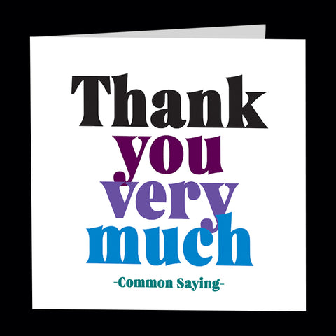 "thank you very much" card