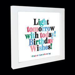 "light tomorrow with today!" card