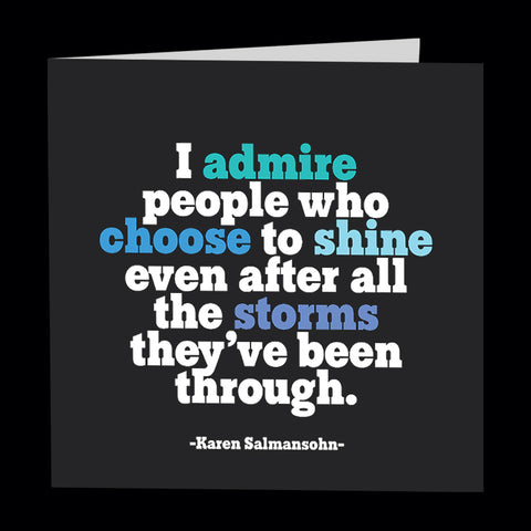 "i admire people" card