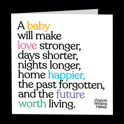 "a baby will make" card