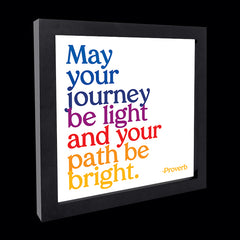 "journey be light" card