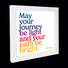 "journey be light" card