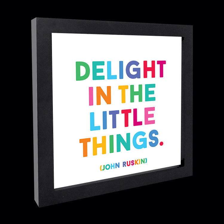 "delight in the little things" card
