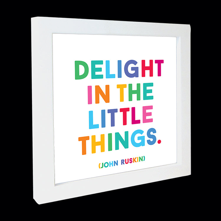 "delight in the little things" card