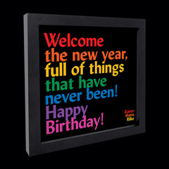 "welcome the new year" card