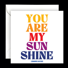 "you are my sunshine" card