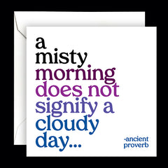 "a misty morning" card