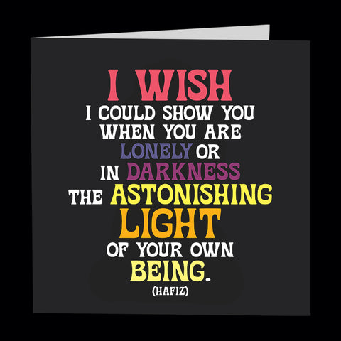 "i wish i could show you" card