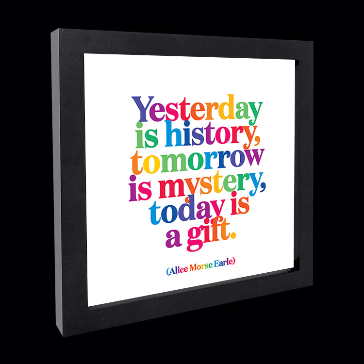 "yesterday is history" card