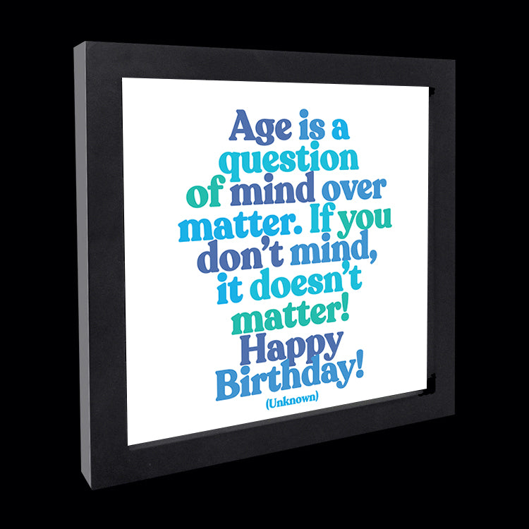 "age is a question" card