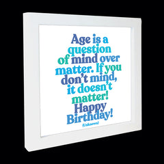 "age is a question" card
