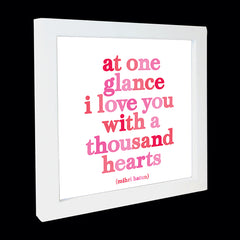 "at one glance" card