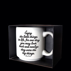 "enjoy the little things" mini mug