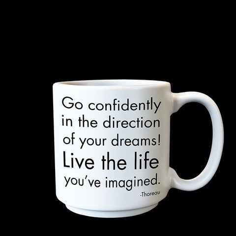 "go confidently" mini mug