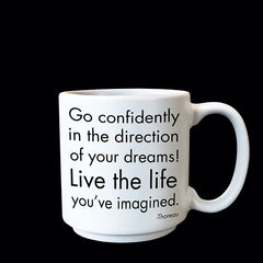 "go confidently" mini mug