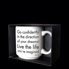 "go confidently" mini mug