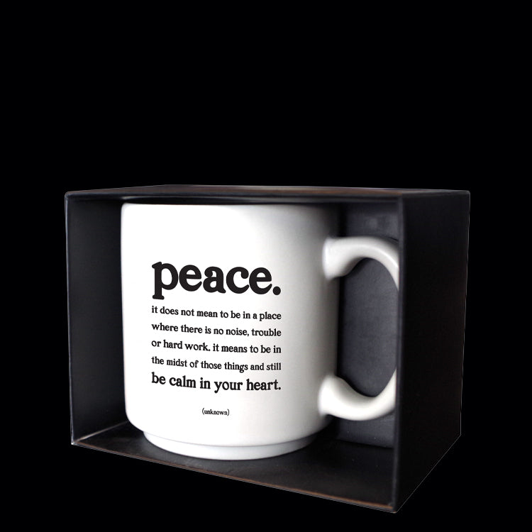 "peace" mini mug